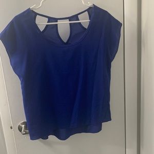 Navy blue short sleeve blouse size medium